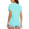 image:imageMAGCOMSEN Womens Workout Tops Short Sleeve UPF 50 Athletic Shirts Quick Dry VNeck TShirt Moisture Wicking Gym TeeLight Lake Blue