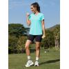image:imageMAGCOMSEN Womens Workout Tops Short Sleeve UPF 50 Athletic Shirts Quick Dry VNeck TShirt Moisture Wicking Gym TeeLight Lake Blue