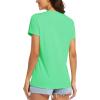 image:imageMAGCOMSEN Womens Workout Tops Short Sleeve UPF 50 Athletic Shirts Quick Dry VNeck TShirt Moisture Wicking Gym TeeMint Green
