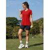 image:imageMAGCOMSEN Womens Workout Tops Short Sleeve UPF 50 Athletic Shirts Quick Dry VNeck TShirt Moisture Wicking Gym TeeTomato Red