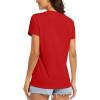image:imageMAGCOMSEN Womens Workout Tops Short Sleeve UPF 50 Athletic Shirts Quick Dry VNeck TShirt Moisture Wicking Gym TeeTomato Red