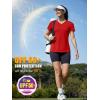 image:imageMAGCOMSEN Womens Workout Tops Short Sleeve UPF 50 Athletic Shirts Quick Dry VNeck TShirt Moisture Wicking Gym TeeTomato Red