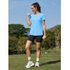 image:imageMAGCOMSEN Womens Workout Tops Short Sleeve UPF 50 Athletic Shirts Quick Dry VNeck TShirt Moisture Wicking Gym TeeWaterfall Blue