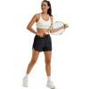 image:imageMAGOCOMSEN Womens Running Athletic Shorts with Pockets 35 Quick Dry Lightweight Workout Gym Shorts Sport CasualBlackblack