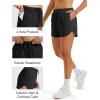 image:imageMAGOCOMSEN Womens Running Athletic Shorts with Pockets 35 Quick Dry Lightweight Workout Gym Shorts Sport CasualBlackblack
