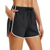 image:imageMAGOCOMSEN Womens Running Athletic Shorts with Pockets 35 Quick Dry Lightweight Workout Gym Shorts Sport CasualBlackwhite