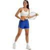 image:imageMAGOCOMSEN Womens Running Athletic Shorts with Pockets 35 Quick Dry Lightweight Workout Gym Shorts Sport CasualBlue