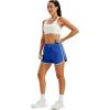 image:imageMAGOCOMSEN Womens Running Athletic Shorts with Pockets 35 Quick Dry Lightweight Workout Gym Shorts Sport CasualBlue