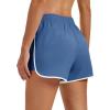 image:imageMAGOCOMSEN Womens Running Athletic Shorts with Pockets 35 Quick Dry Lightweight Workout Gym Shorts Sport CasualBlue Grey