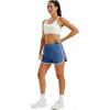 image:imageMAGOCOMSEN Womens Running Athletic Shorts with Pockets 35 Quick Dry Lightweight Workout Gym Shorts Sport CasualBlue Grey