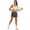 image:imageMAGOCOMSEN Womens Running Athletic Shorts with Pockets 35 Quick Dry Lightweight Workout Gym Shorts Sport CasualDark Grey