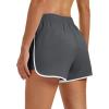 image:imageMAGOCOMSEN Womens Running Athletic Shorts with Pockets 35 Quick Dry Lightweight Workout Gym Shorts Sport CasualDark Grey