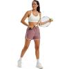 image:imageMAGOCOMSEN Womens Running Athletic Shorts with Pockets 35 Quick Dry Lightweight Workout Gym Shorts Sport CasualGrey Pink