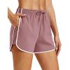 image:imageMAGOCOMSEN Womens Running Athletic Shorts with Pockets 35 Quick Dry Lightweight Workout Gym Shorts Sport CasualGrey Pink