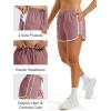 image:imageMAGOCOMSEN Womens Running Athletic Shorts with Pockets 35 Quick Dry Lightweight Workout Gym Shorts Sport CasualGrey Pink
