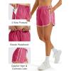 image:imageMAGOCOMSEN Womens Running Athletic Shorts with Pockets 35 Quick Dry Lightweight Workout Gym Shorts Sport CasualHot Pink