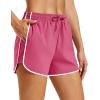 image:imageMAGOCOMSEN Womens Running Athletic Shorts with Pockets 35 Quick Dry Lightweight Workout Gym Shorts Sport CasualHot Pink