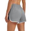 image:imageMAGOCOMSEN Womens Running Athletic Shorts with Pockets 35 Quick Dry Lightweight Workout Gym Shorts Sport CasualLight Grey