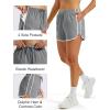 image:imageMAGOCOMSEN Womens Running Athletic Shorts with Pockets 35 Quick Dry Lightweight Workout Gym Shorts Sport CasualLight Grey