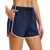 image:imageMAGOCOMSEN Womens Running Athletic Shorts with Pockets 35 Quick Dry Lightweight Workout Gym Shorts Sport CasualNavy