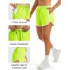 image:imageMAGOCOMSEN Womens Running Athletic Shorts with Pockets 35 Quick Dry Lightweight Workout Gym Shorts Sport CasualNeon Green