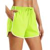 image:imageMAGOCOMSEN Womens Running Athletic Shorts with Pockets 35 Quick Dry Lightweight Workout Gym Shorts Sport CasualNeon Green