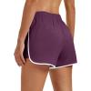 image:imageMAGOCOMSEN Womens Running Athletic Shorts with Pockets 35 Quick Dry Lightweight Workout Gym Shorts Sport CasualPurple Red