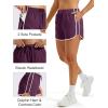 image:imageMAGOCOMSEN Womens Running Athletic Shorts with Pockets 35 Quick Dry Lightweight Workout Gym Shorts Sport CasualPurple Red