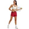 image:imageMAGOCOMSEN Womens Running Athletic Shorts with Pockets 35 Quick Dry Lightweight Workout Gym Shorts Sport CasualRed