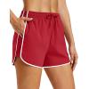 image:imageMAGOCOMSEN Womens Running Athletic Shorts with Pockets 35 Quick Dry Lightweight Workout Gym Shorts Sport CasualRed