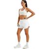 image:imageMAGOCOMSEN Womens Running Athletic Shorts with Pockets 35 Quick Dry Lightweight Workout Gym Shorts Sport CasualWhite
