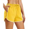 image:imageMAGOCOMSEN Womens Running Athletic Shorts with Pockets 35 Quick Dry Lightweight Workout Gym Shorts Sport CasualYellow