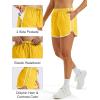 image:imageMAGOCOMSEN Womens Running Athletic Shorts with Pockets 35 Quick Dry Lightweight Workout Gym Shorts Sport CasualYellow