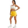 image:imageMAGOCOMSEN Womens Running Athletic Shorts with Pockets 35 Quick Dry Lightweight Workout Gym Shorts Sport CasualYellow