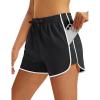 image:imageMAGOCOMSEN Womens Running Athletic Shorts with Pockets 35 Quick Dry Lightweight Workout Gym Shorts Sport CasualBlackwhite