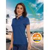 image:imageMAGCOMSEN Golf Shirts for Women UPF 50 Sun Protection Short Sleeve Collared Casual Polo Shirt Tops Dark Blue 2XL
