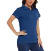 image:imageMAGCOMSEN Golf Shirts for Women UPF 50 Sun Protection Short Sleeve Collared Casual Polo Shirt Tops Dark Blue 2XL