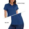image:imageMAGCOMSEN Golf Shirts for Women UPF 50 Sun Protection Short Sleeve Collared Casual Polo Shirt Tops Dark Blue 2XL