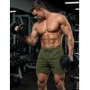 image:imageMAGCOMSEN Mens 5 Athletic Running Shorts Mesh Quick Dry Lightweight Linerless Gym Workout Shorts with Zipper PocketsArmy Green
