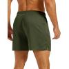 image:imageMAGCOMSEN Mens 5 Athletic Running Shorts Mesh Quick Dry Lightweight Linerless Gym Workout Shorts with Zipper PocketsArmy Green