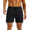 image:imageMAGCOMSEN Mens 5 Athletic Running Shorts Mesh Quick Dry Lightweight Linerless Gym Workout Shorts with Zipper PocketsBlack