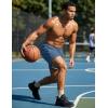 image:imageMAGCOMSEN Mens 5 Athletic Running Shorts Mesh Quick Dry Lightweight Linerless Gym Workout Shorts with Zipper PocketsBlue Grey