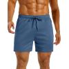 image:imageMAGCOMSEN Mens 5 Athletic Running Shorts Mesh Quick Dry Lightweight Linerless Gym Workout Shorts with Zipper PocketsBlue Grey