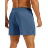 image:imageMAGCOMSEN Mens 5 Athletic Running Shorts Mesh Quick Dry Lightweight Linerless Gym Workout Shorts with Zipper PocketsBlue Grey