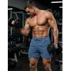 image:imageMAGCOMSEN Mens 5 Athletic Running Shorts Mesh Quick Dry Lightweight Linerless Gym Workout Shorts with Zipper PocketsBlue Grey