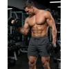 image:imageMAGCOMSEN Mens 5 Athletic Running Shorts Mesh Quick Dry Lightweight Linerless Gym Workout Shorts with Zipper PocketsDark Grey