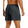 image:imageMAGCOMSEN Mens 5 Athletic Running Shorts Mesh Quick Dry Lightweight Linerless Gym Workout Shorts with Zipper PocketsDark Grey