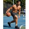 image:imageMAGCOMSEN Mens 5 Athletic Running Shorts Mesh Quick Dry Lightweight Linerless Gym Workout Shorts with Zipper PocketsDark Grey