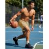 image:imageMAGCOMSEN Mens 5 Athletic Running Shorts Mesh Quick Dry Lightweight Linerless Gym Workout Shorts with Zipper PocketsKhaki