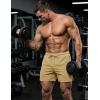 image:imageMAGCOMSEN Mens 5 Athletic Running Shorts Mesh Quick Dry Lightweight Linerless Gym Workout Shorts with Zipper PocketsKhaki
